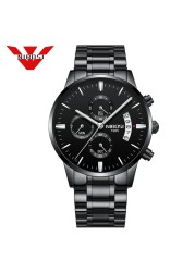 2309 NIBOSI Luxury Brand Mens Watches Business Dress Quartz Wristwatch Waterproof Chronograph Watch for Men Relogio Feminino