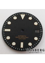 29mm sterile black green blue watch dial with date window for NH35 NH35A automatic movement accessories parts