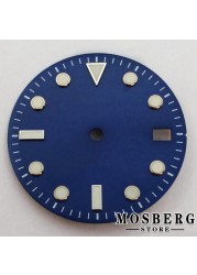 29mm sterile black green blue watch dial with date window for NH35 NH35A automatic movement accessories parts