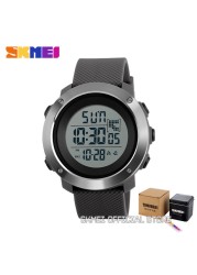 SKMEI - Simple Men's Digital Work Watch, PU Strap, Multifunctional LED Display, 5 Bar Water Resistant, 1267