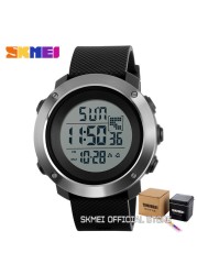 SKMEI - Simple Men's Digital Work Watch, PU Strap, Multifunctional LED Display, 5 Bar Water Resistant, 1267