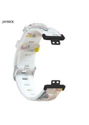 Printed Silicone Strap for Huawei Smart Watch, Soft Water Resistant Sport Watch Band Accessories