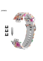 Printed Silicone Strap for Huawei Smart Watch, Soft Water Resistant Sport Watch Band Accessories