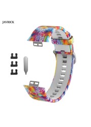 Printed Silicone Strap for Huawei Smart Watch, Soft Water Resistant Sport Watch Band Accessories