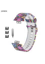 Printed Silicone Strap for Huawei Smart Watch, Soft Water Resistant Sport Watch Band Accessories