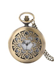 2022 New Production Personality Bronze Men's Pocket Watch With Luxurious Chain Quartz Watches Collections Souvenir