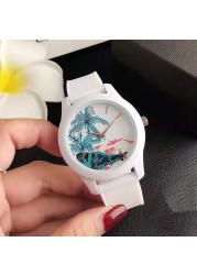 Brand Wrist Watches Fashion Men Women Ladies Girl Couples Crocodile Pattern Quartz Casual Silicone Band Watch LA10