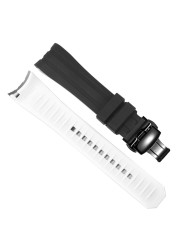 Arc interface silicone strap men women universal bracelet 20mm 22mm rubber watchband outdoor sports wristband
