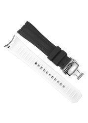 Arc interface silicone strap men women universal bracelet 20mm 22mm rubber watchband outdoor sports wristband