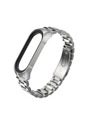 Strap for Xiaomi Mi Band 6 5 NFC Universal Metal Wrist Bracelet for Mi Band 4 Strap Stainless Steel Wristbands for Mi Band 3 Correa