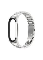 Strap for Xiaomi Mi Band 6 5 NFC Universal Metal Wrist Bracelet for Mi Band 4 Strap Stainless Steel Wristbands for Mi Band 3 Correa