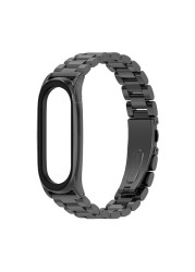 Strap for Xiaomi Mi Band 6 5 NFC Universal Metal Wrist Bracelet for Mi Band 4 Strap Stainless Steel Wristbands for Mi Band 3 Correa