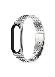 Strap for Xiaomi Mi Band 6 5 NFC Universal Metal Wrist Bracelet for Mi Band 4 Strap Stainless Steel Wristbands for Mi Band 3 Correa