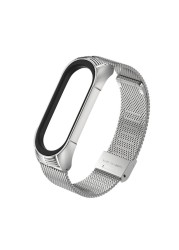 Strap for Xiaomi Mi Band 6 5 NFC Universal Metal Wrist Bracelet for Mi Band 4 Strap Stainless Steel Wristbands for Mi Band 3 Correa