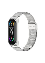 Strap for Xiaomi Mi Band 6 5 NFC Universal Metal Wrist Bracelet for Mi Band 4 Strap Stainless Steel Wristbands for Mi Band 3 Correa