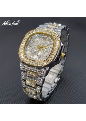 Ice Out Gold Men's Watches Diamond Luxury Design Top Brand Diver Watches Men Water Resistant Dropshipping Men's Watch 2020