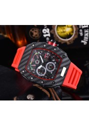 Automatic date watch limited edition men's watch luxury brand full-featured quartz watch silicone strap