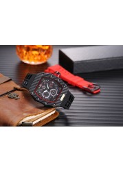 Automatic date watch limited edition men's watch luxury brand full-featured quartz watch silicone strap