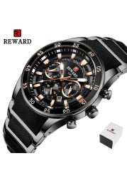 BONUS - Men's Watch, Chronograph, Silicone, Steel, Quartz, Water Resistant, Male