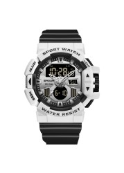 SANDA Top Brand Sports Watches Men Waterproof Military Quartz Watch for Man Wristwatch Chrono Digital Watch Alarm Clock