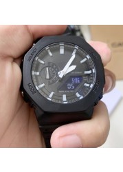 High Quality 2100 LED Dual Display Men Women Sports Wrist Watch Electronic Digital Multifunction Waterproof Couples Watch 01