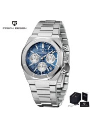 2021 New PAGANI Design Men's Quartz Watches Top Brand Stainless Steel Sapphire Automatic Chronograph 20Bar Relogio Masculino