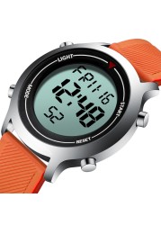 Men Alloy Watch New Digital Watch Erkek Kol Saati Waterproof Silicone Wrist Watch Dropship