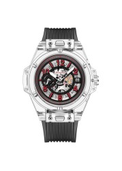 Mens Luxury Military Quartz Watch Top Brand Men Sports Watches Male Transparent Wristwatch Clock Hombre Relogio Masculino