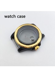 40mm NH35 NH36 case, watch accessories, add ceramic bezelfit for nh35 nh36, miyota 8215 8205 movement NO.26