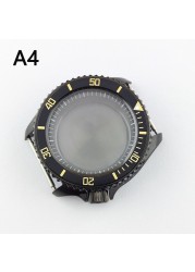 41.5mm NH35 NH36 case, watch accessories, stainless steel plated sapphire glass suitable for NH35 NH36 movement