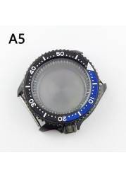 41.5mm NH35 NH36 case, watch accessories, stainless steel plated sapphire glass suitable for NH35 NH36 movement