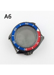 41.5mm NH35 NH36 case, watch accessories, stainless steel plated sapphire glass suitable for NH35 NH36 movement