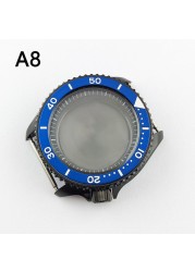 41.5mm NH35 NH36 case, watch accessories, stainless steel plated sapphire glass suitable for NH35 NH36 movement