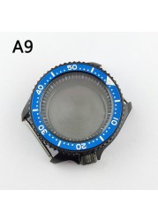 41.5mm NH35 NH36 case, watch accessories, stainless steel plated sapphire glass suitable for NH35 NH36 movement