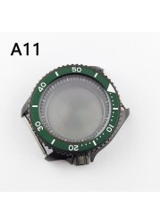 41.5mm NH35 NH36 case, watch accessories, stainless steel plated sapphire glass suitable for NH35 NH36 movement