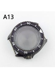 41.5mm NH35 NH36 case, watch accessories, stainless steel plated sapphire glass suitable for NH35 NH36 movement