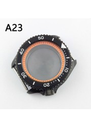 41.5mm NH35 NH36 case, watch accessories, stainless steel plated sapphire glass suitable for NH35 NH36 movement