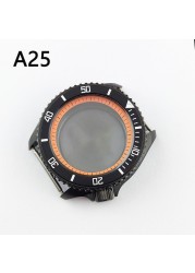 41.5mm NH35 NH36 case, watch accessories, stainless steel plated sapphire glass suitable for NH35 NH36 movement