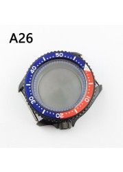 41.5mm NH35 NH36 case, watch accessories, stainless steel plated sapphire glass suitable for NH35 NH36 movement