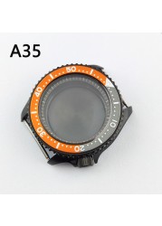 41.5mm NH35 NH36 case, watch accessories, stainless steel plated sapphire glass suitable for NH35 NH36 movement