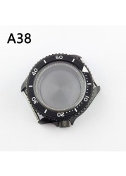 41.5mm NH35 NH36 case, watch accessories, stainless steel plated sapphire glass suitable for NH35 NH36 movement