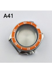 41.5mm NH35 NH36 case, watch accessories, stainless steel plated sapphire glass suitable for NH35 NH36 movement