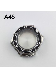 41.5mm NH35 NH36 case, watch accessories, stainless steel plated sapphire glass suitable for NH35 NH36 movement