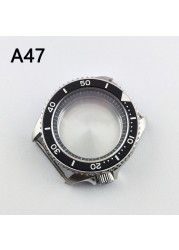 41.5mm NH35 NH36 case, watch accessories, stainless steel plated sapphire glass suitable for NH35 NH36 movement