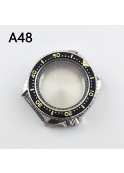 41.5mm NH35 NH36 case, watch accessories, stainless steel plated sapphire glass suitable for NH35 NH36 movement