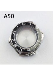 41.5mm NH35 NH36 case, watch accessories, stainless steel plated sapphire glass suitable for NH35 NH36 movement