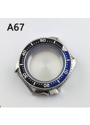 41.5mm NH35 NH36 case, watch accessories, stainless steel plated sapphire glass suitable for NH35 NH36 movement