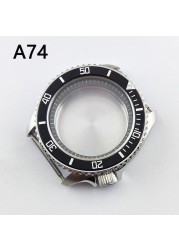 41.5mm NH35 NH36 case, watch accessories, stainless steel plated sapphire glass suitable for NH35 NH36 movement