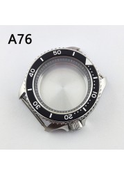 41.5mm NH35 NH36 case, watch accessories, stainless steel plated sapphire glass suitable for NH35 NH36 movement