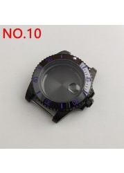 NH35 case 40mm sterile watch case add ceramic bezel fit NH35 movement NH36